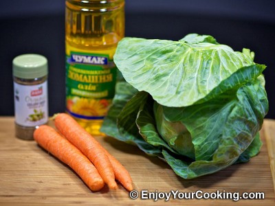 Cabbage and Carrots Salad Recipe: Step 1