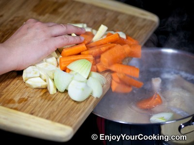 Chicken Soup-Puree with Eggs Recipe: Step 4