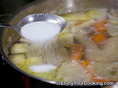 Chicken Soup-Puree with Eggs Recipe: Step 5