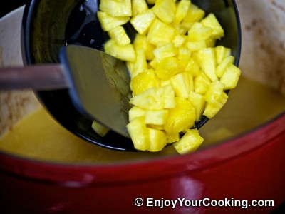 Chicken Roast with Pineapples, Bananas and White Wine Sauce Recipe: Step 12