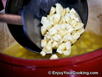 Chicken Roast with Pineapples, Bananas and White Wine Sauce Recipe: Step 13