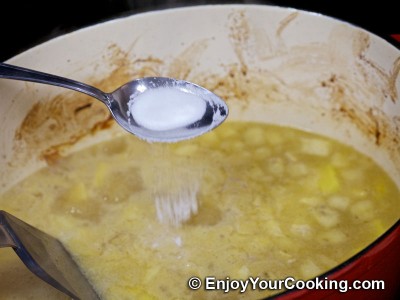 Chicken Roast with Pineapples, Bananas and White Wine Sauce Recipe: Step 14