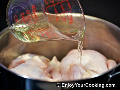 Chicken Roast with Pineapples, Bananas and White Wine Sauce Recipe: Step 3