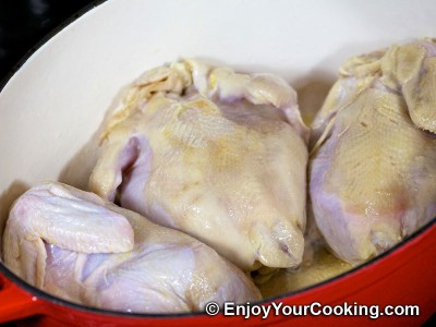 Chicken Roast with Pineapples, Bananas and White Wine Sauce Recipe: Step 7