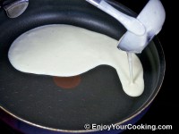 To spread batter evenly