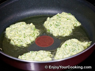 Zucchini Pancakes with Sheep Cheese Recipe: Step 16