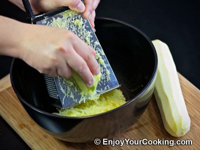 Zucchini Pancakes with Sheep Cheese Recipe: Step 2
