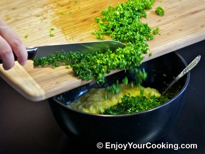 Zucchini Pancakes with Sheep Cheese Recipe: Step 9