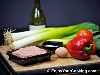 Chicken Stuffed Leeks Recipe: Step 1