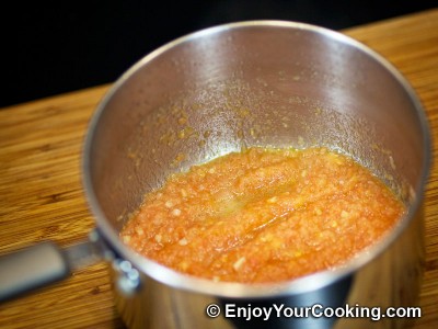 Roasted Spaghetti Squash with Tomato Basil Sauce  Recipe: Step 8