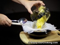 Pour over cheesecloth to a bowl
