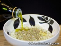 Pour olive oil
