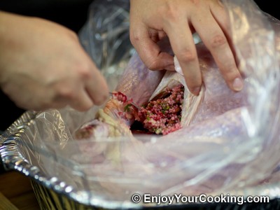 Whole Roast Turkey with Couscous Stuffing Recipe: Step 11