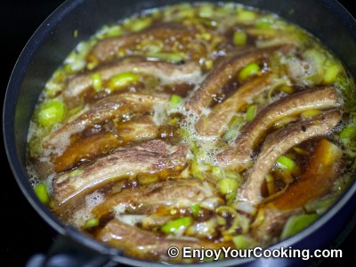 Baby Back Ribs with Soy Sauce, Ginger and Leeks Recipe: Step 19