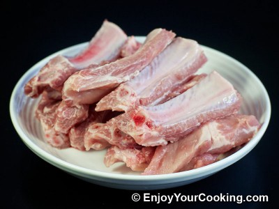 Baby Back Ribs with Soy Sauce, Ginger and Leeks Recipe: Step 2