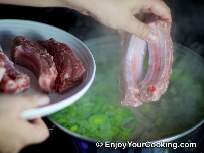 Baby Back Ribs with Soy Sauce, Ginger and Leeks Recipe: Step 7