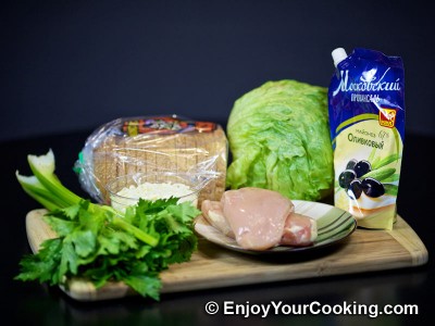 Chicken and Celery Salad Sandwich Recipe: Step 1
