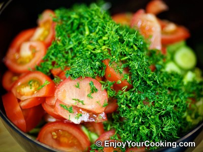 Lettuce, Tomato and Cucumber Salad Recipe: Step 5