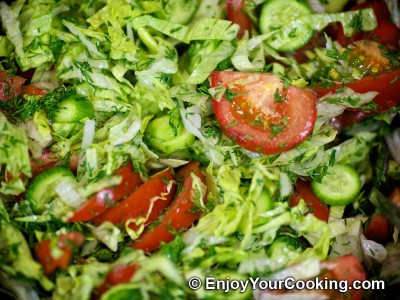 Lettuce, Tomato and Cucumber Salad Recipe: Step 6