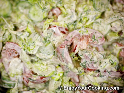 Lettuce, Tomato and Cucumber Salad Recipe: Step 8