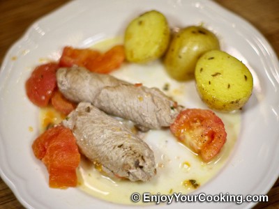 Veal Rolls with Feta Cheese, Garlic and Olives Recipe: Step 15