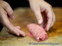 Veal Rolls with Feta Cheese, Garlic and Olives Recipe: Step 8e