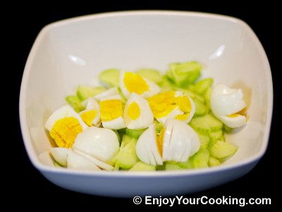 Ramps Spring Salad with Eggs and Cucumbers Recipe: Step 3