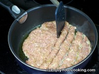 Using spatula separate it in stripes