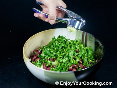 Bean, Cucumber and Bell Pepper Salad Recipe: Step 7