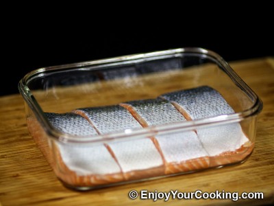 Salmon in Mustard, Lemon Juice and Soy Sauce Marinade Recipe: Step 6
