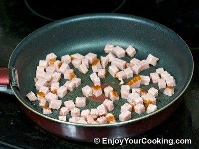 Scrambled Eggs with Ham and Tomatoes Recipe: Step 3