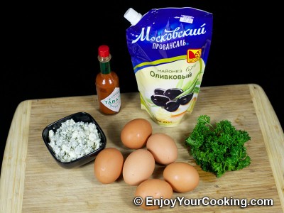Deviled Eggs with Blue Cheese Recipe: Step 
