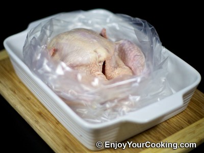 Whole Roasted Chicken with Mayo and Garlic Recipe: Step 2