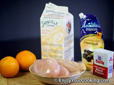 Chicken Rolls with Oranges Recipe: Step 1