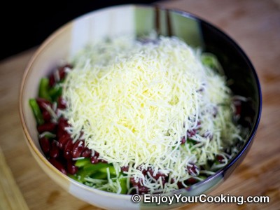 Crab Sticks, Beans, Tomato, Bell Pepper and Cheese Salad Recipe: Step 5