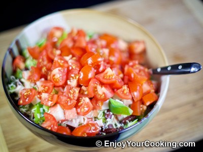 Crab Sticks, Beans, Tomato, Bell Pepper and Cheese Salad Recipe: Step 7