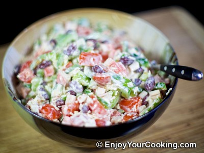 Crab Sticks, Beans, Tomato, Bell Pepper and Cheese Salad Recipe: Step 9