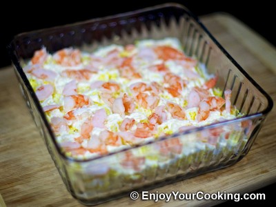 Shrimp, Egg and Potato Layered Salad Recipe: Step 14