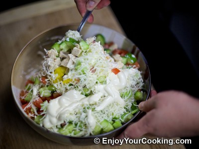 Salad with Chicken and Fresh Vegetables Recipe: Step 10