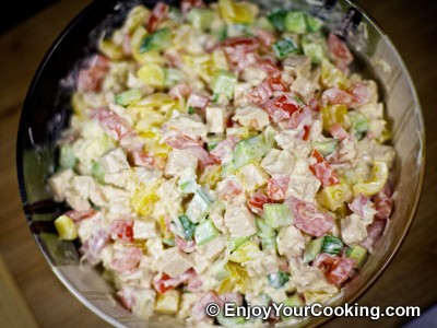 Salad with Chicken and Fresh Vegetables Recipe: Step 11