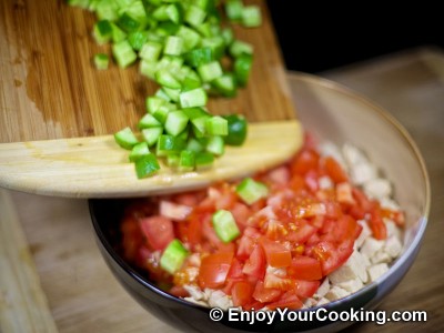 Salad with Chicken and Fresh Vegetables Recipe: Step 6