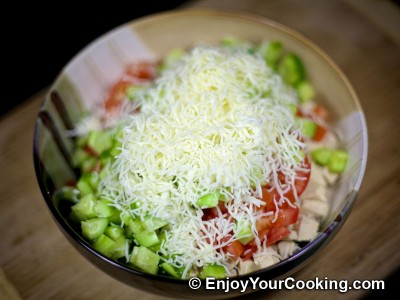 Salad with Chicken and Fresh Vegetables Recipe: Step 7