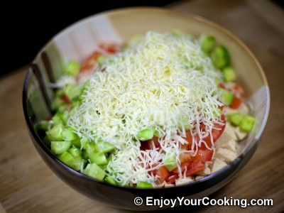 Salad with Chicken and Fresh Vegetables Recipe: Step 8
