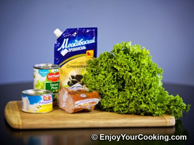 Ham, Pineapple and Peas Salad Recipe: Step 1