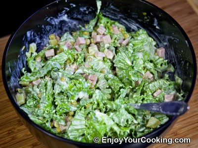Ham, Pineapple and Peas Salad Recipe: Step 8