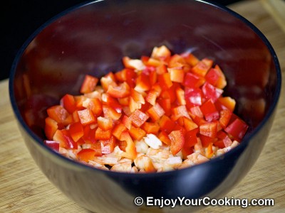 Shrimps, Mushroom and Rice Salad  Recipe: Step 5