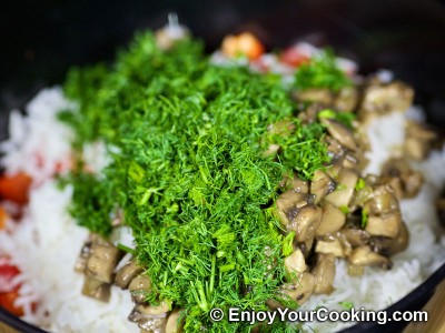 Shrimps, Mushroom and Rice Salad  Recipe: Step 8