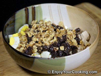 Chicken, Prunes and Cucumber Salad Recipe: Step 6