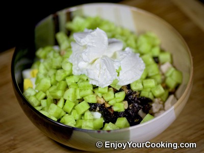 Chicken, Prunes and Cucumber Salad Recipe: Step 8
