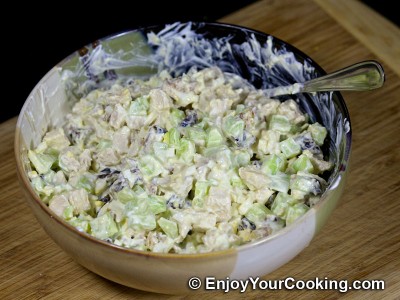 Chicken, Prunes and Cucumber Salad Recipe: Step 9
